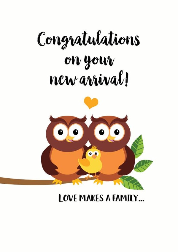 Adoption LGBT New Baby Card 12329 created by Philippa H