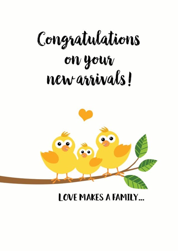 siblings adoption New Baby Card 12332 created by Philippa H