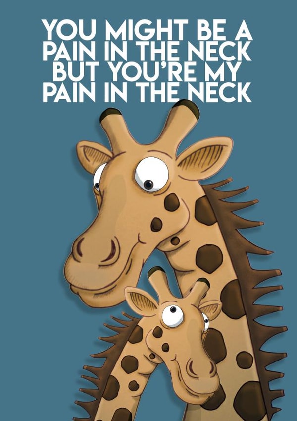 giraffe neck Valentines Day Card 35168 created by DengalsDoodles