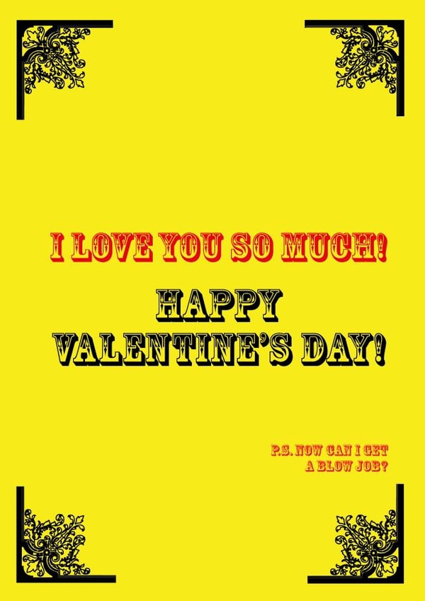 rude blow Valentines Day Card 35367 created by yourmum cards