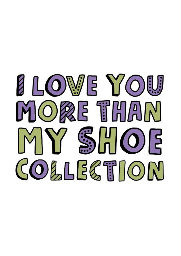 shoe collection Valentines Day Card 11208 created by @linesbehind