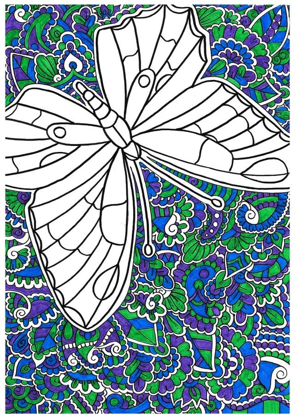 colourful butterfly Card 35159 created by Rebecca Sørensen