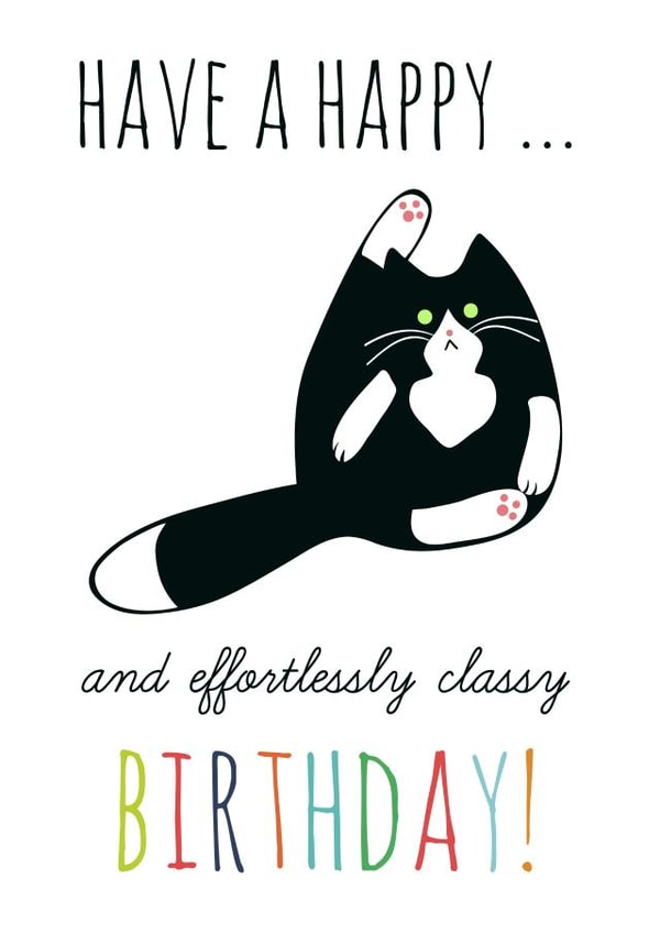 stay classy Birthday Card 9794 created by Miümi Cat