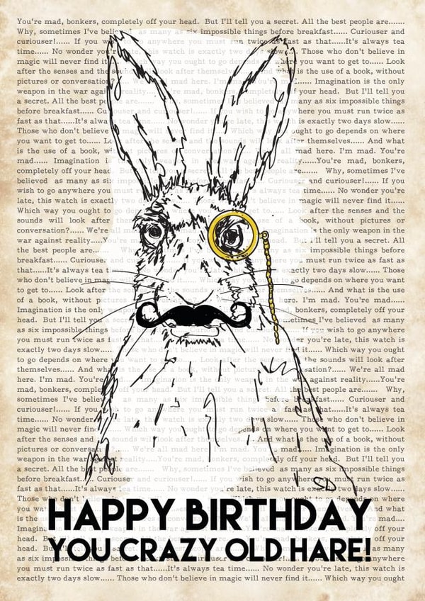 old alice Birthday Card 12497 created by Bobby Sazzler