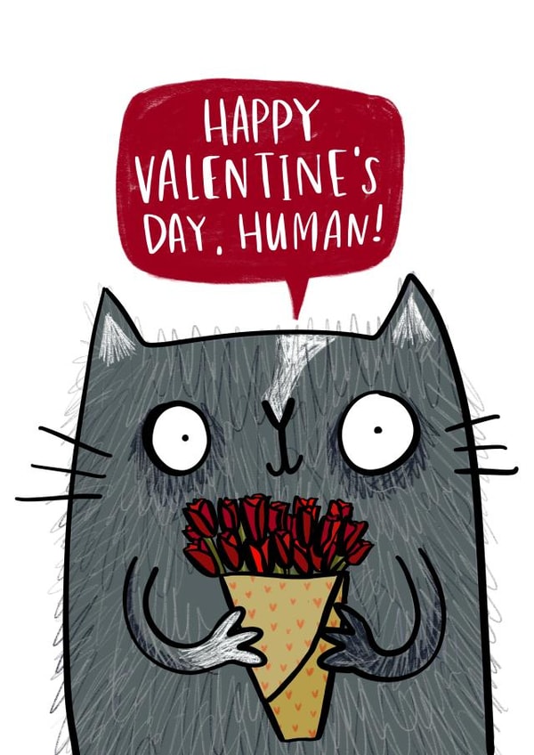 cat kitten Valentines Day Card 6215 created by Lucy Maggie Designs