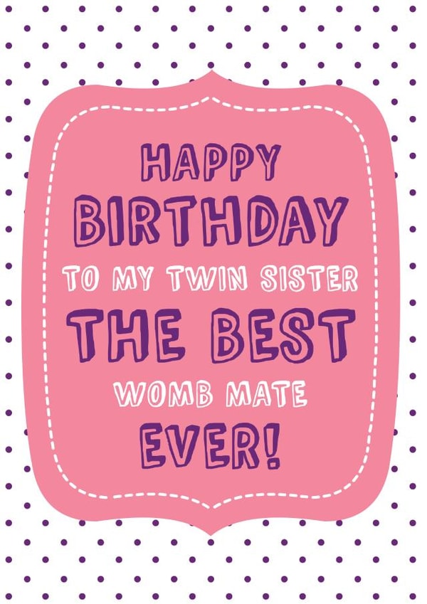 Birthday twin Birthday Card 4787 created by Hello Fridays Studio