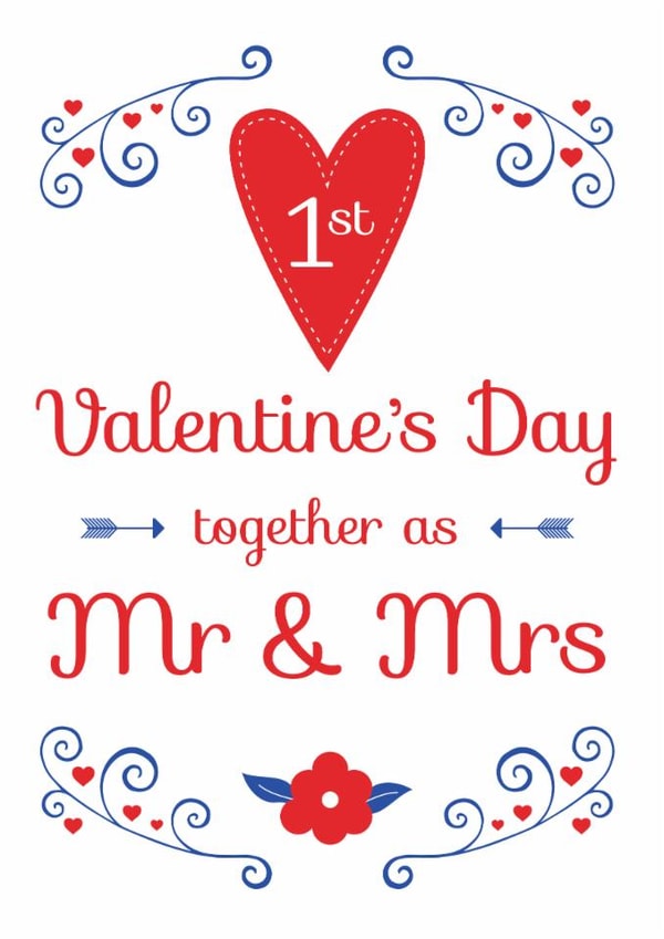 Mr Mrs Valentines Day Card 4788 created by Hello Fridays Studio