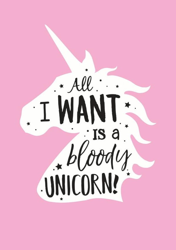 Unicorn birthday card created by Lynsey Luu