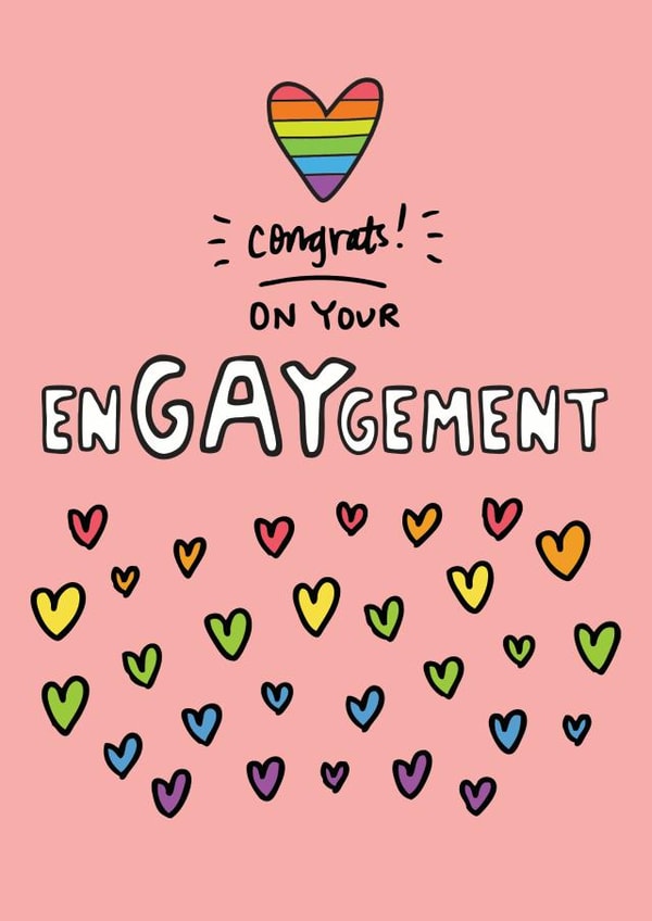 Engaygement Gay Engagement Card created by Angela Chick