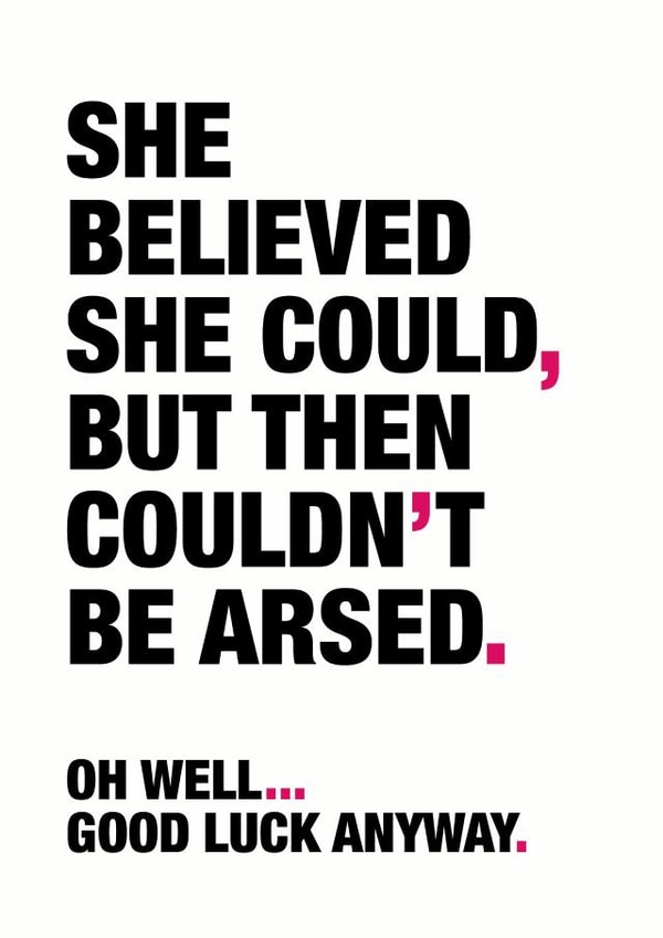 motivational inspirational Good Luck Card 9452 created by Wordplay Design