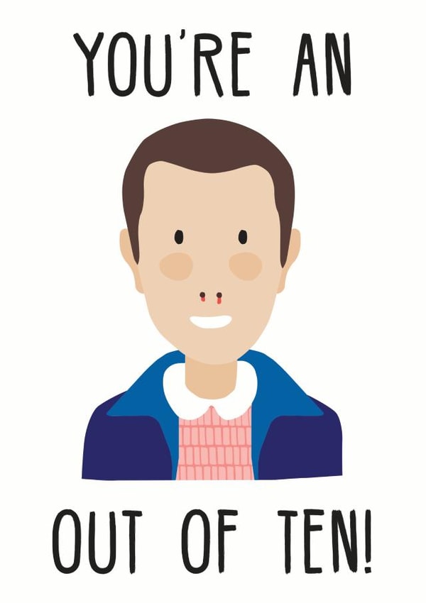 You're an eleven out of ten - valentines card created by Studio Boketto