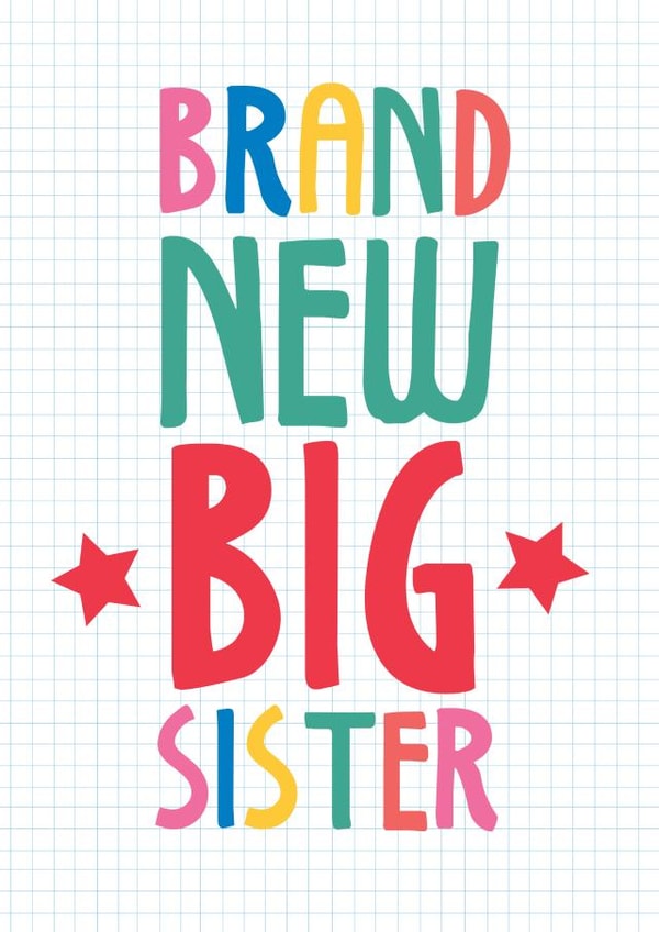 SISTER Female New Baby Card 12663 created by TillieMint