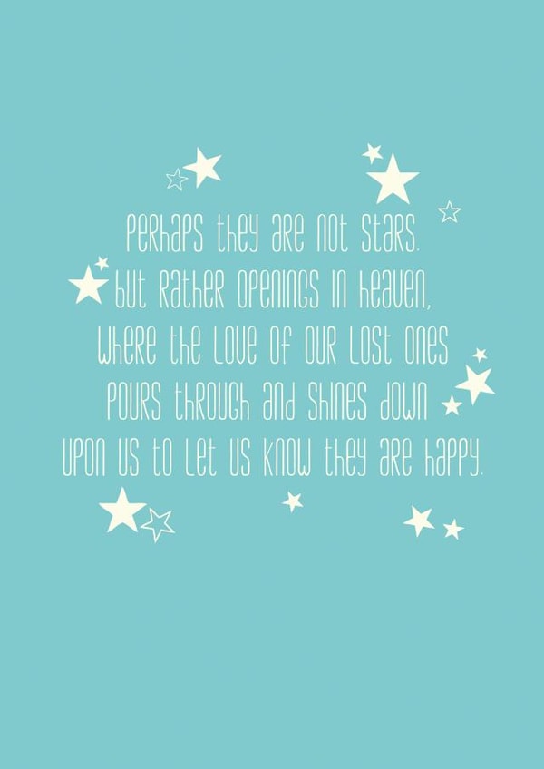 stars grief Sympathy Card 8491 created by Kirsty Alexander