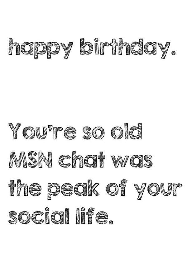 old age Birthday Card 30291 created by Little Stars Prints