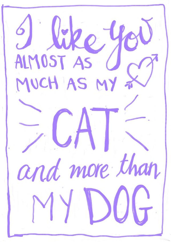 Cat Dog Card 35894 created by PandaBlueCreations