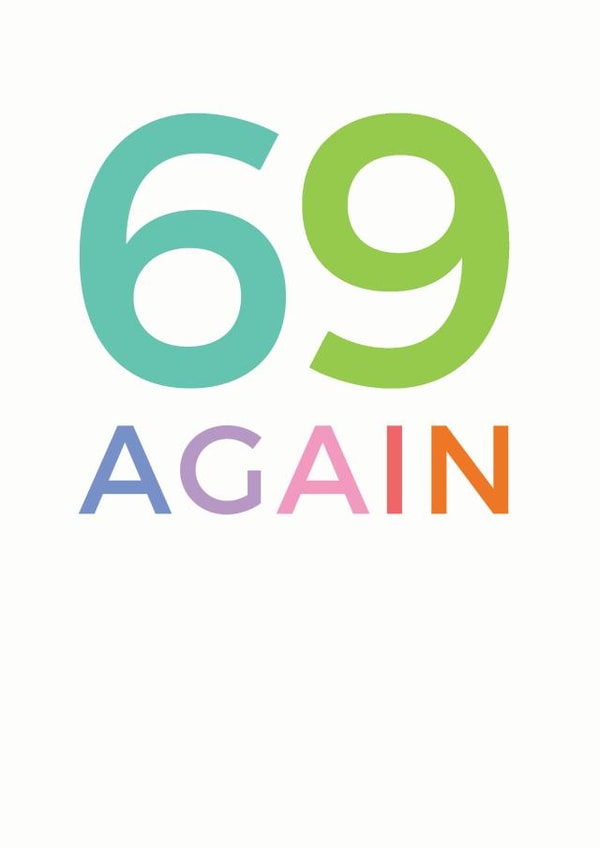 69 70 Birthday Card 10601 created by Studio 9