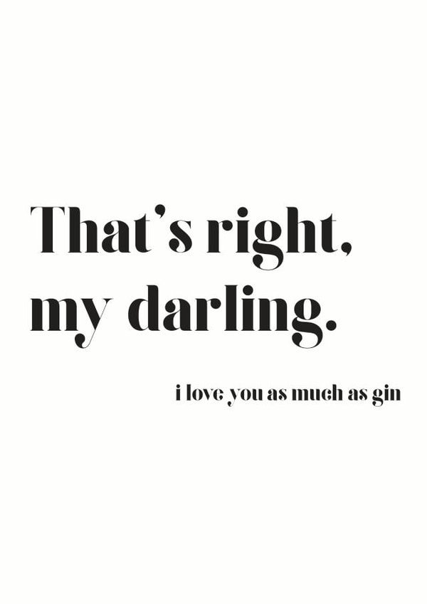 gin love Valentines Day Card 32720 created by XO&Quin