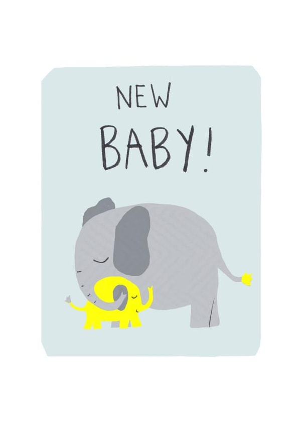 elephant Male New Baby Card 2242 created by Just like Sophie