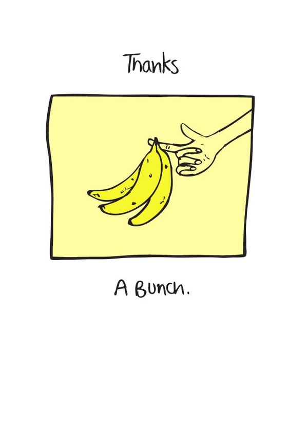 bunch banana Thank You Card 35846 created by Charlene Mitchell