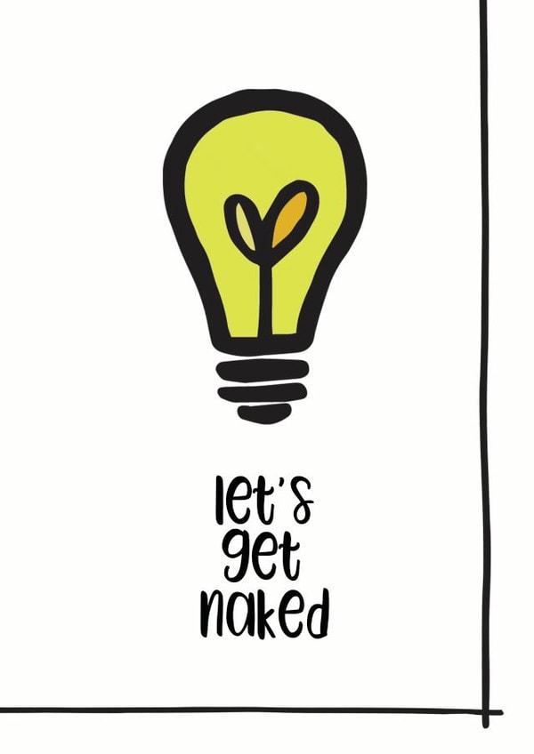 naked husband Valentines Day Card 28079 created by Open Space Collective