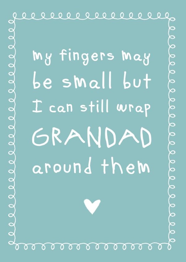Wrapped around my little finger Father's Day card 1000 created by Cloud 9 Design