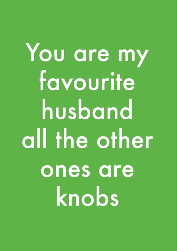 husband knobs Anniversary Card 35983 created by OBJECTABLES