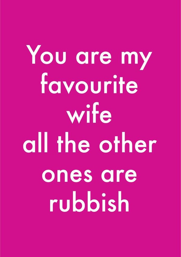 wife favourite Valentines Day Card 35984 created by OBJECTABLES
