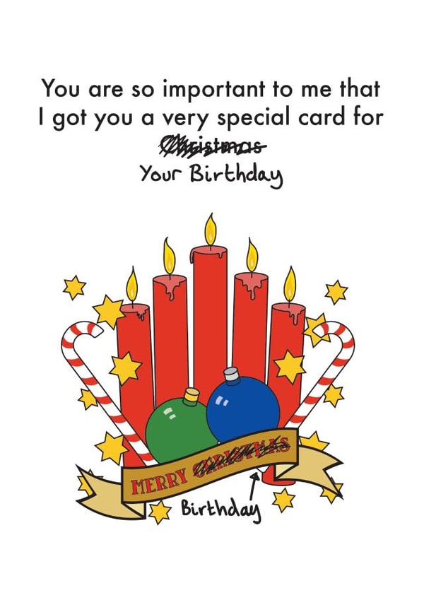 merry funny Birthday Card 12790 created by OBJECTABLES