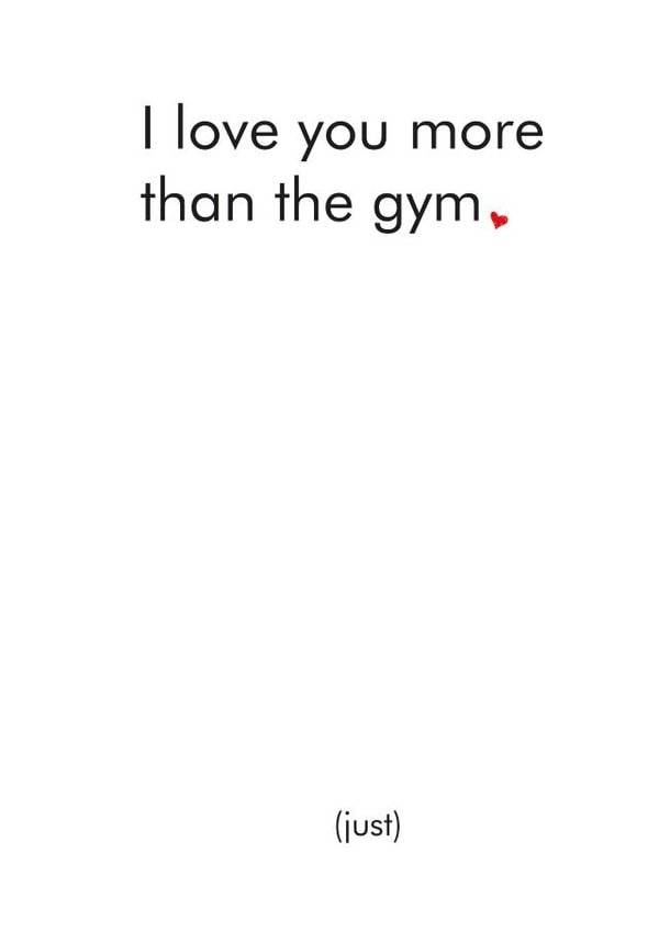 gym love Valentines Day Card 36189 created by Different Design Co
