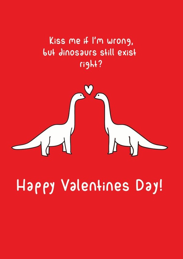 dinosaur funny Valentines Day Card 34590 created by LeeBella