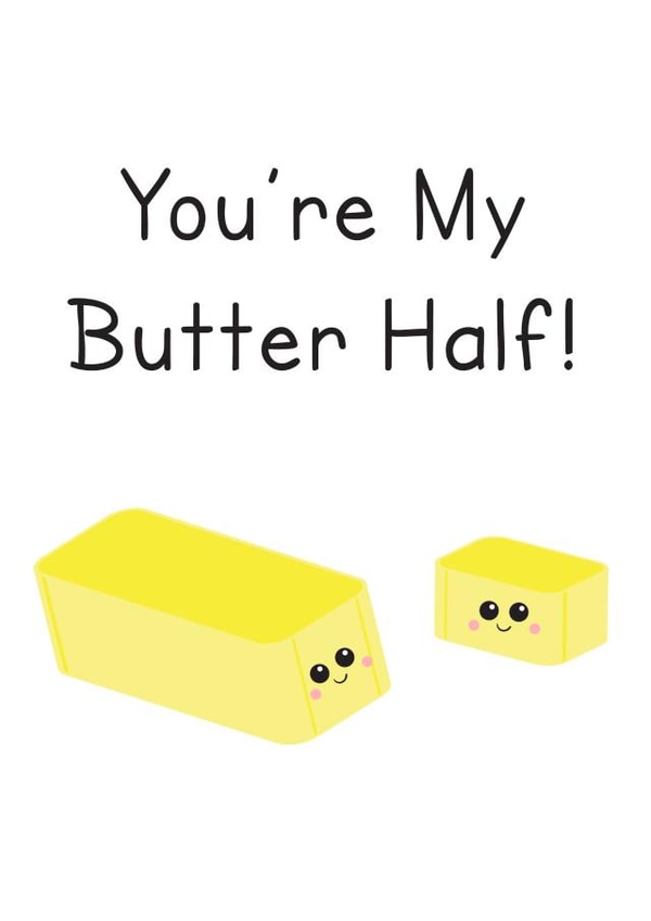 butter cartoon Valentines Day Card 36236 created by Lindsey Best