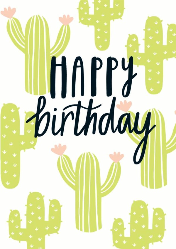 happy cactus Birthday Card 11114 created by Sadler Jones