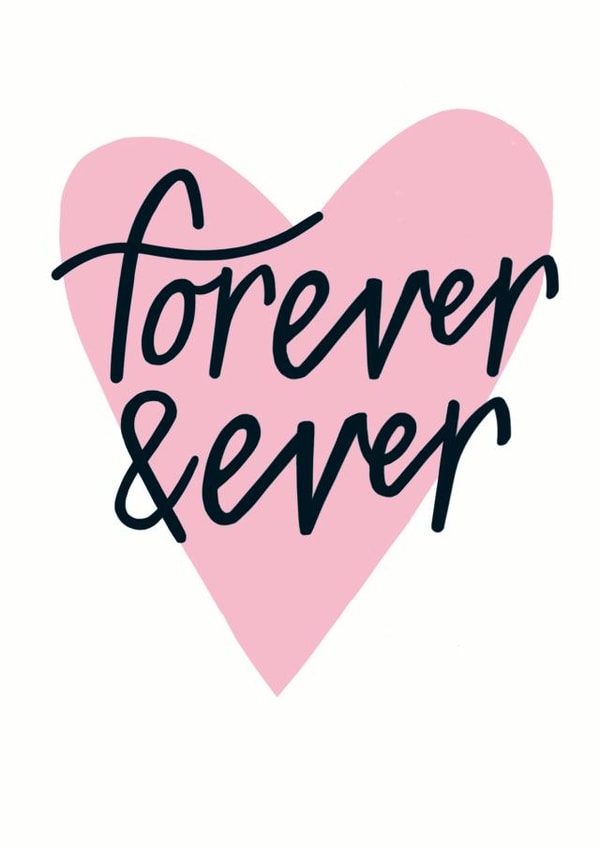 Cute Heart Anniversary Card / Valentines Day Card - Forever & Ever created by Sadler Jones