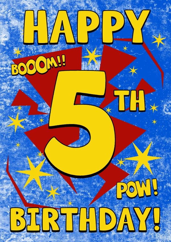 Male Action Birthday Card 9947 created by Alex Dato