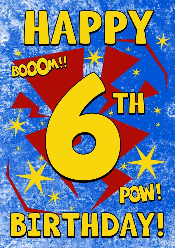 Boys Action Birthday Card 9948 created by Alex Dato