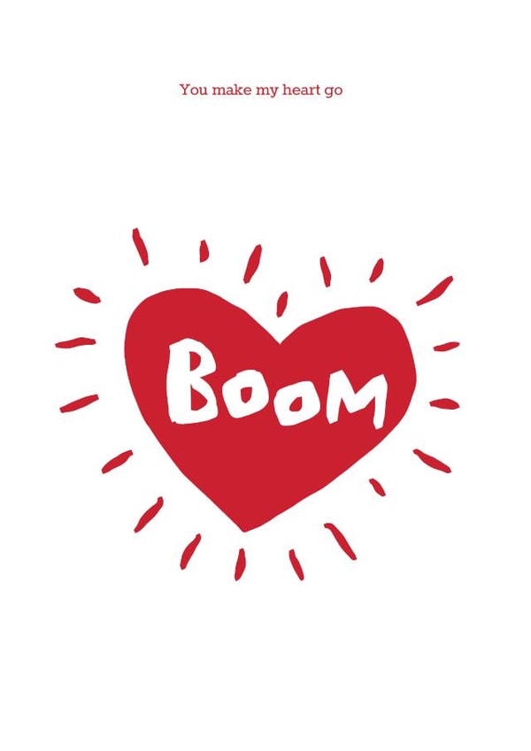 love heart Valentines Day Card 32959 created by Inky Dog Design