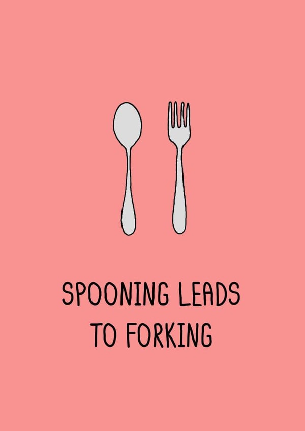 spoon fork Valentines Day Card 36029 created by Flopsy 