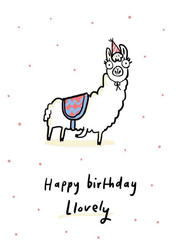 llama happy Birthday Card 2926 created by Sarah Ray