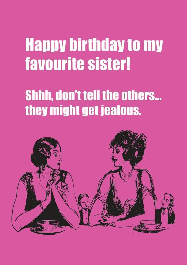 birthday sister Card 36090 created by Witty Banter