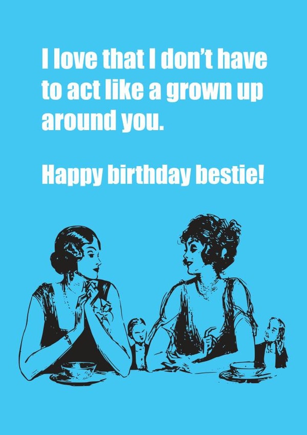 bestie best Birthday Card 12859 created by Witty Banter
