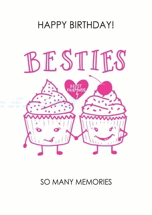 besties Female Birthday Card 12425 created by Lisa Marie Designs