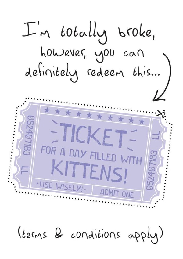 ticket coupon Birthday Card 29377 created by Lynsey Luu