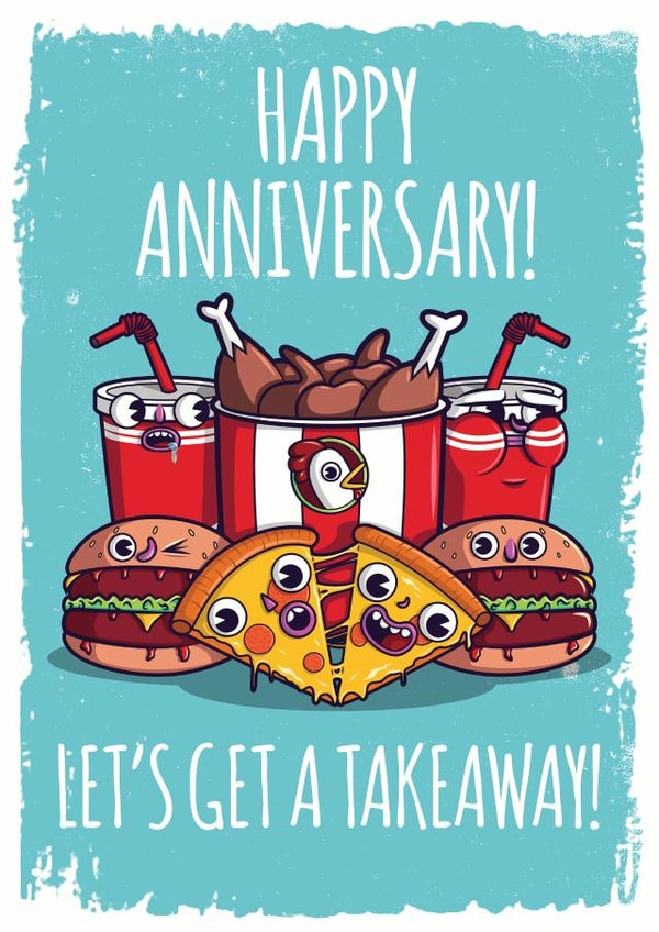 junk food Anniversary Card 13147 created by Hoborobo