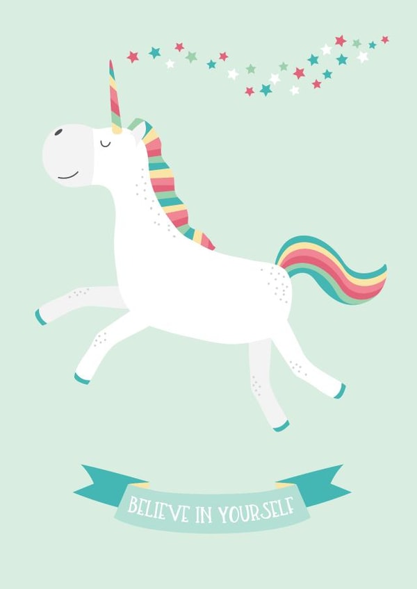 unicorn motivation Birthday Card 3848 created by Wink Design - Michelle Roberts