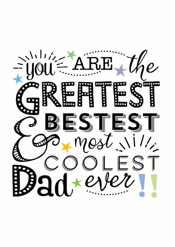 Greatest Dad - Thanks, Birthday or Father's Day Card created by Little Red Cherry
