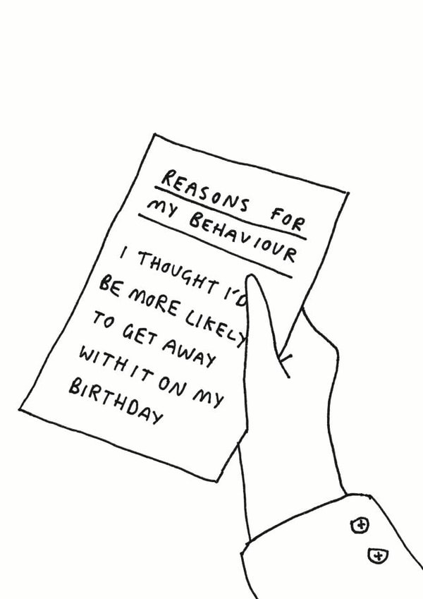 Funny Humour Birthday Card 28794 created by Redback Cards