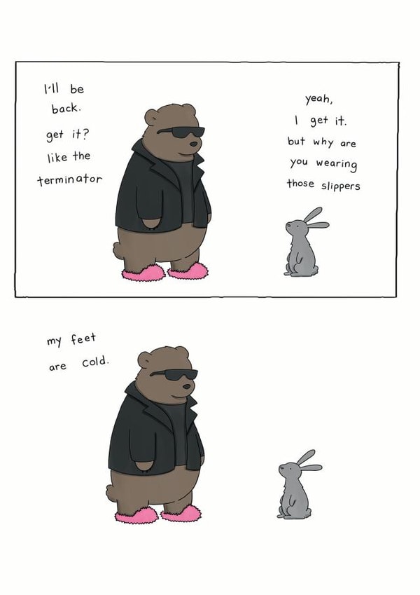 coldfeet bear Birthday Card 6590 created by Redback Cards