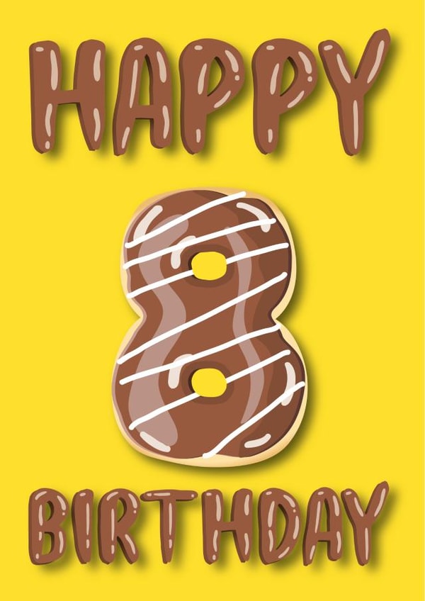 donut doughnut Birthday Card 13365 created by Pink Cat Design