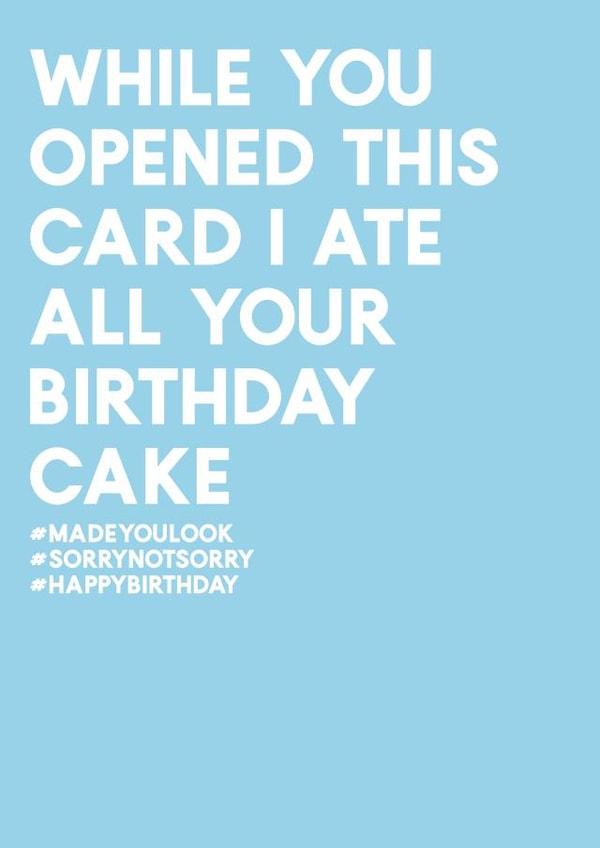 blue cake Birthday Card 2823 created by Always Sparkle