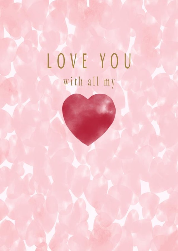 LOVE loveheart Card 34320 created by Michelle Grace